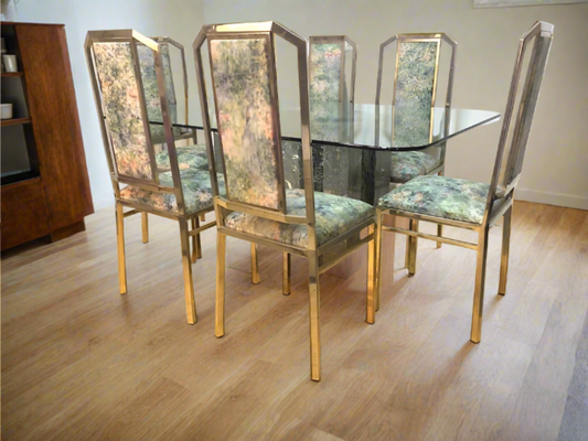 1970s Chromed Steel Dining Chairs | Set of 6