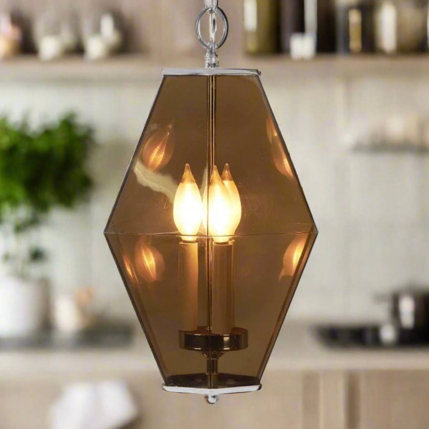 3-Light Pendant Light | Smoked Gray Prism