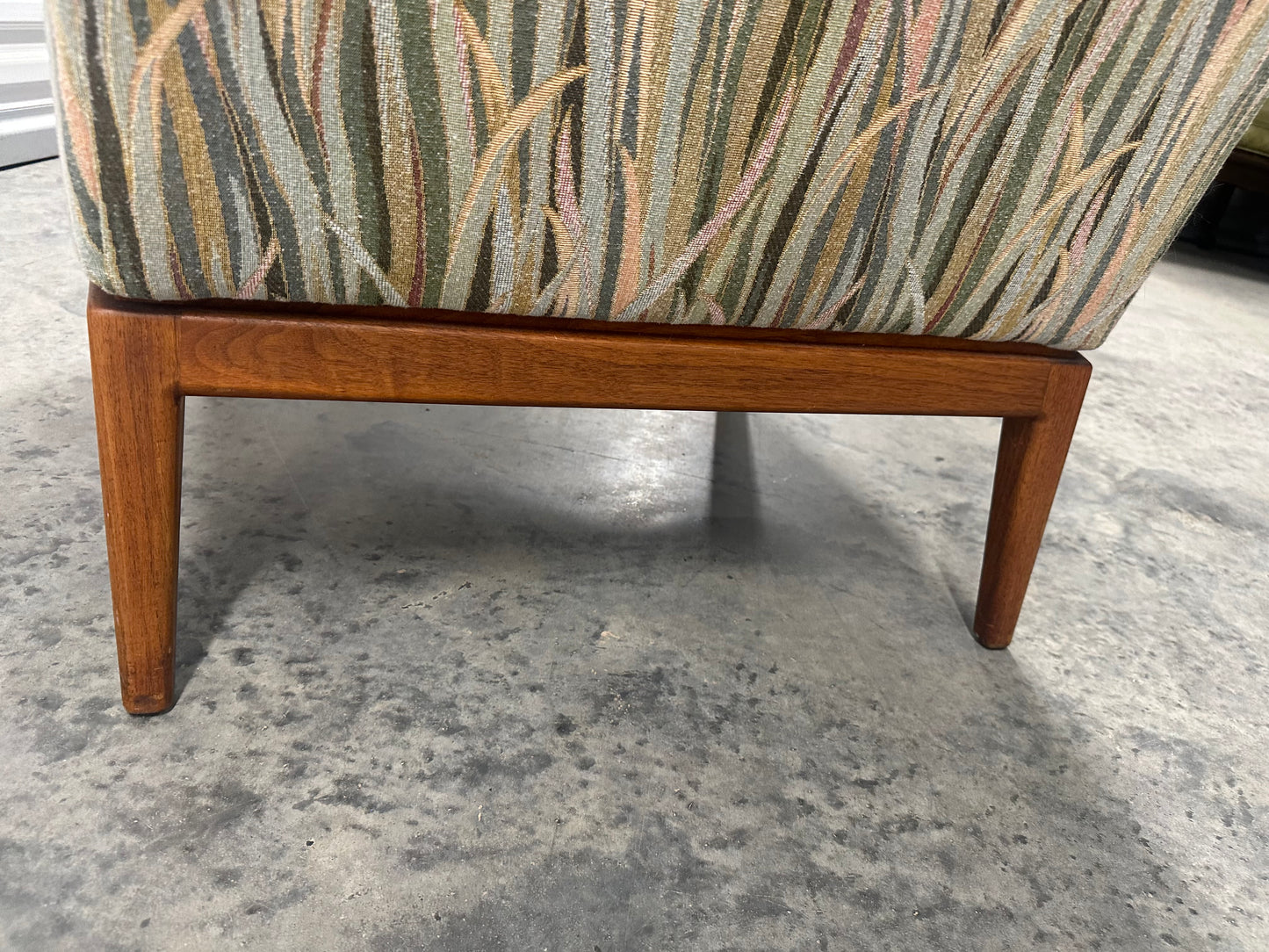 Walnut Armchair with Pastel Fabric