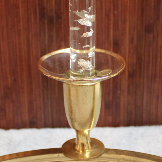 Round Clear Glass w/ Gold Rim Candle Wax Dip Catcher | 10 Pc.