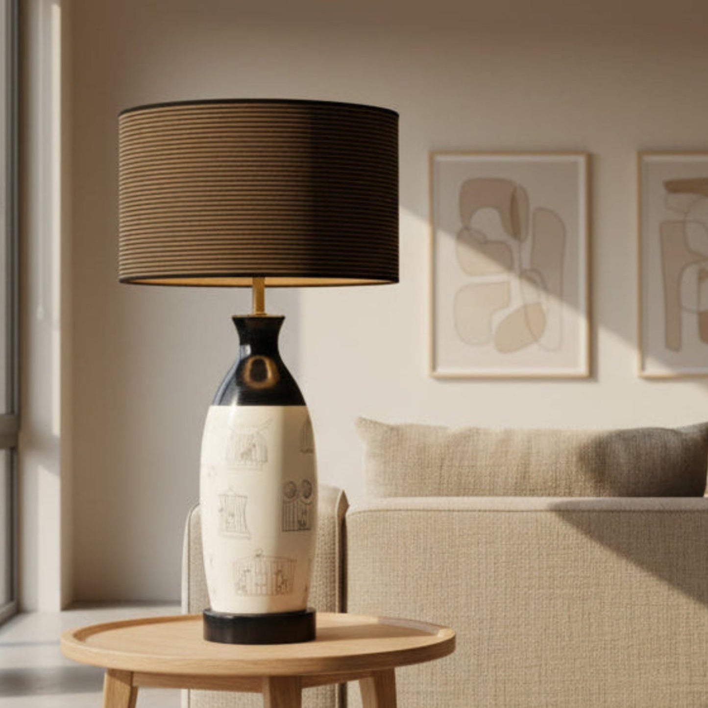 Vintage Birdcage Ceramic Table Lamp | ELC Du Nord