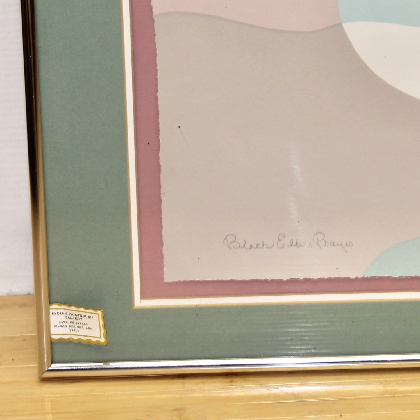 Vintage Artist Signed Print "Black Elk's Prayer" | Jacqueline Rochester