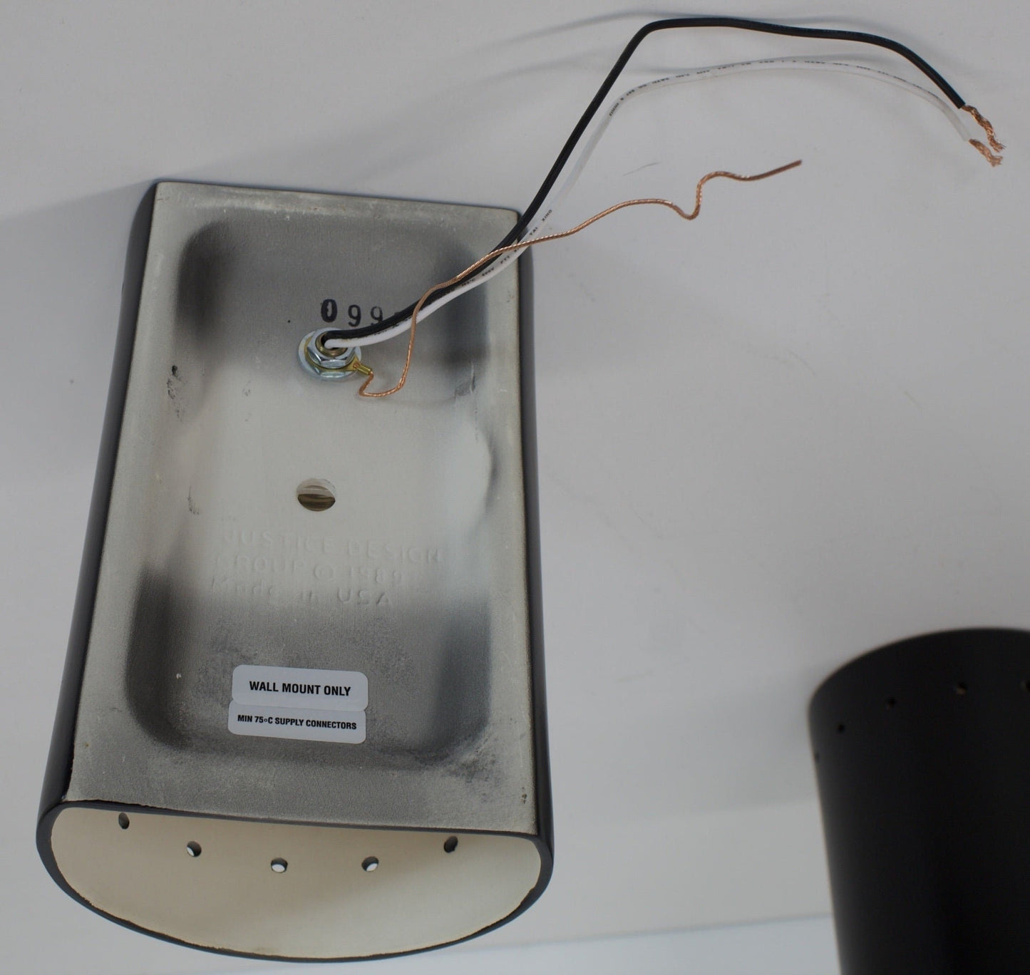 Pair of Handcrafted Black Ceramic Wall Sconces - OffCenterModern