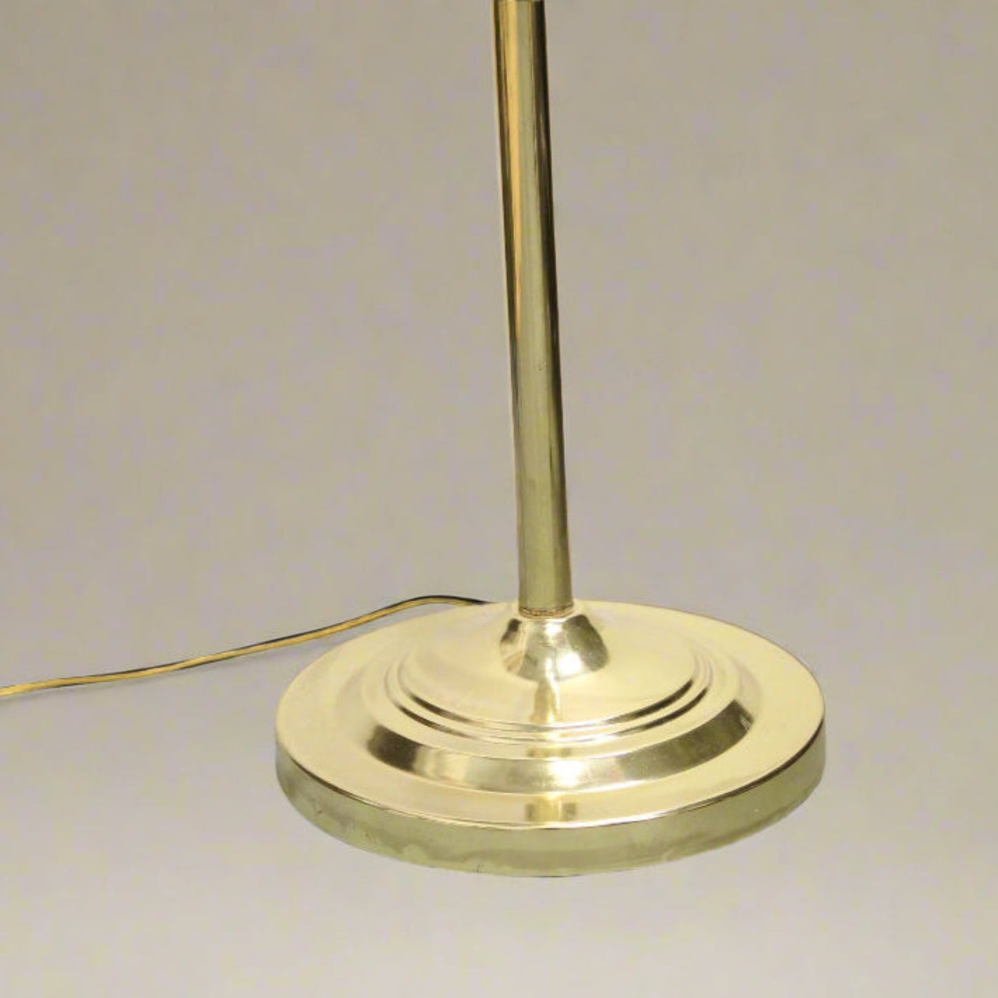 Vintage Brass Floor Lamp w/ Starburst Shade