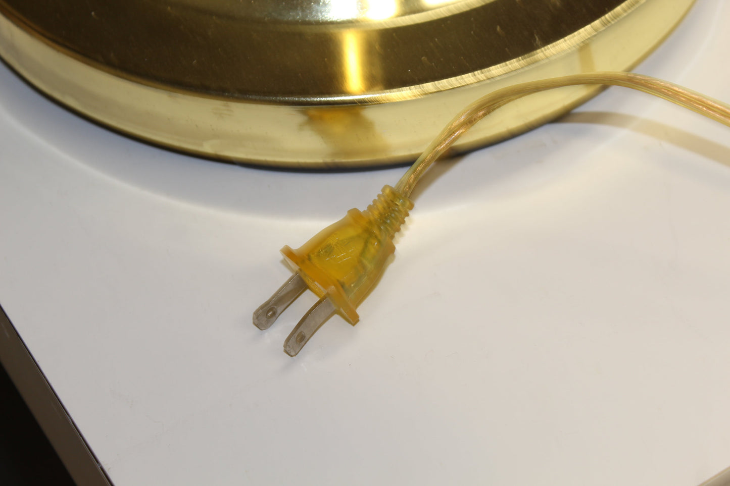 Vintage Brass Floor Lamp w/ Starburst Shade