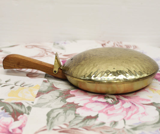 Vintage Hammered Brass Silent Butler Crumb Tray