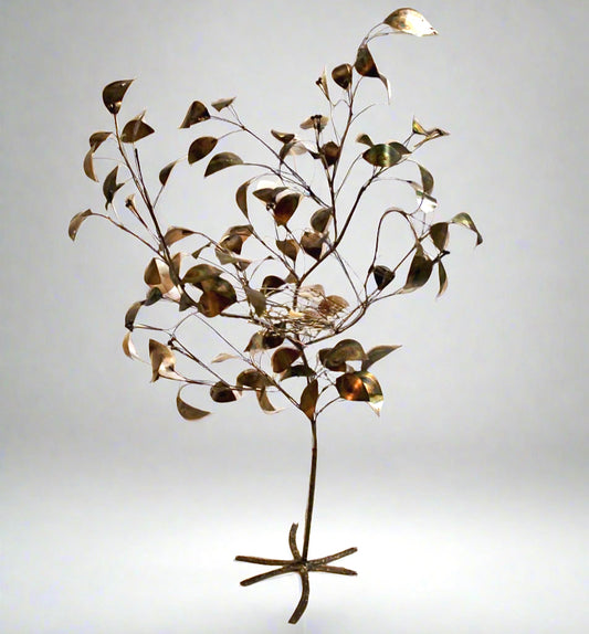 Metal Tree w/ Nest Sculpture | Curtis Jeré