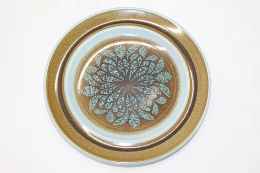 Franciscan Stoneware brown and teal in color with a leaf design