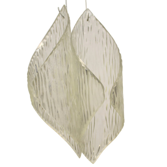pair of Decorative acrylic chandelier dangle piece with geometric design