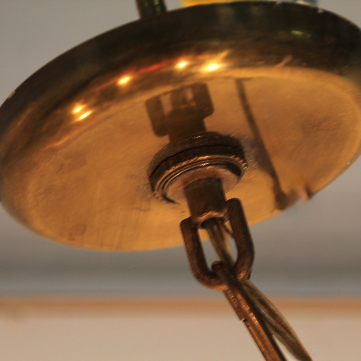 Colonial Style 6 Light Brass Chandelier