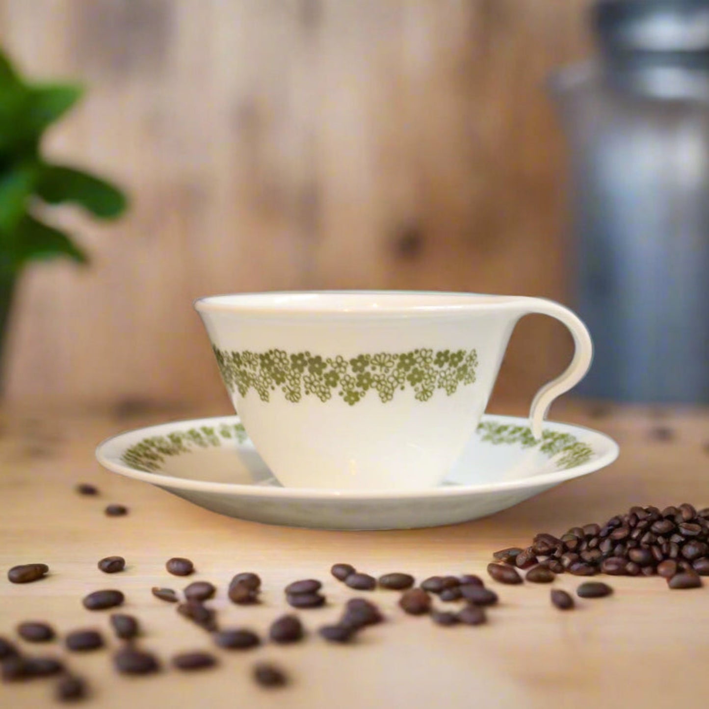 Vintage CorningWare Coffee Cup & Saucer, Tea cup and small Plate