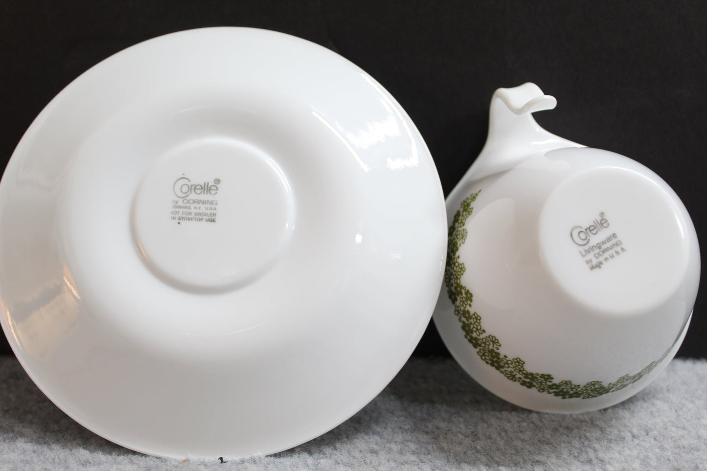 Corelle Crazy Daisy Coffee Cups and Saucers Set of 5 Spring Blossom