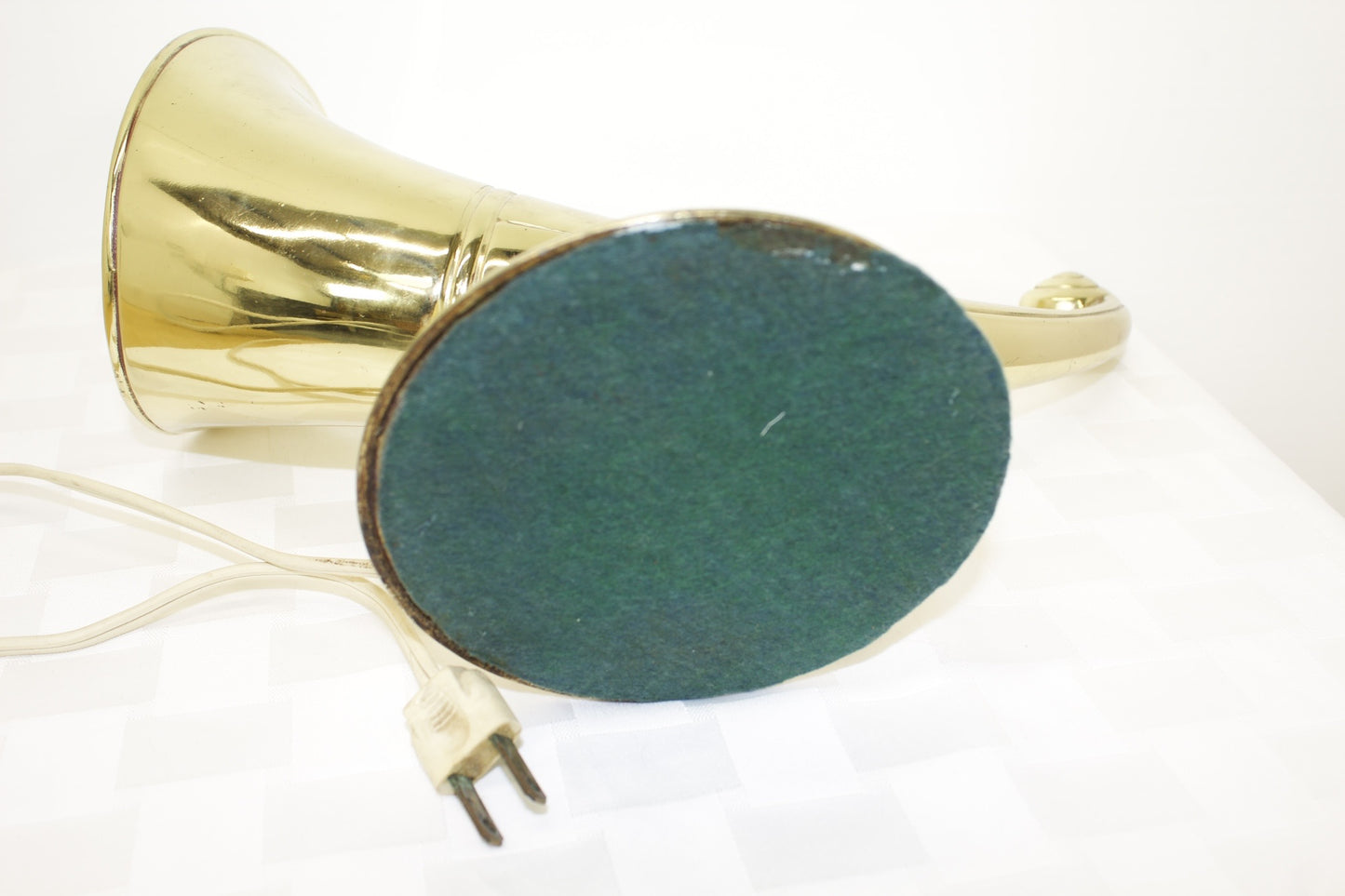 Vintage Brass Cornucopia Desk Lamp