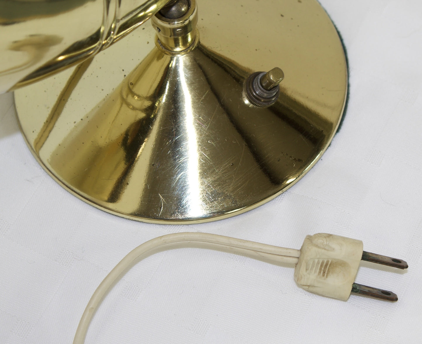 Vintage Brass Cornucopia Desk Lamp