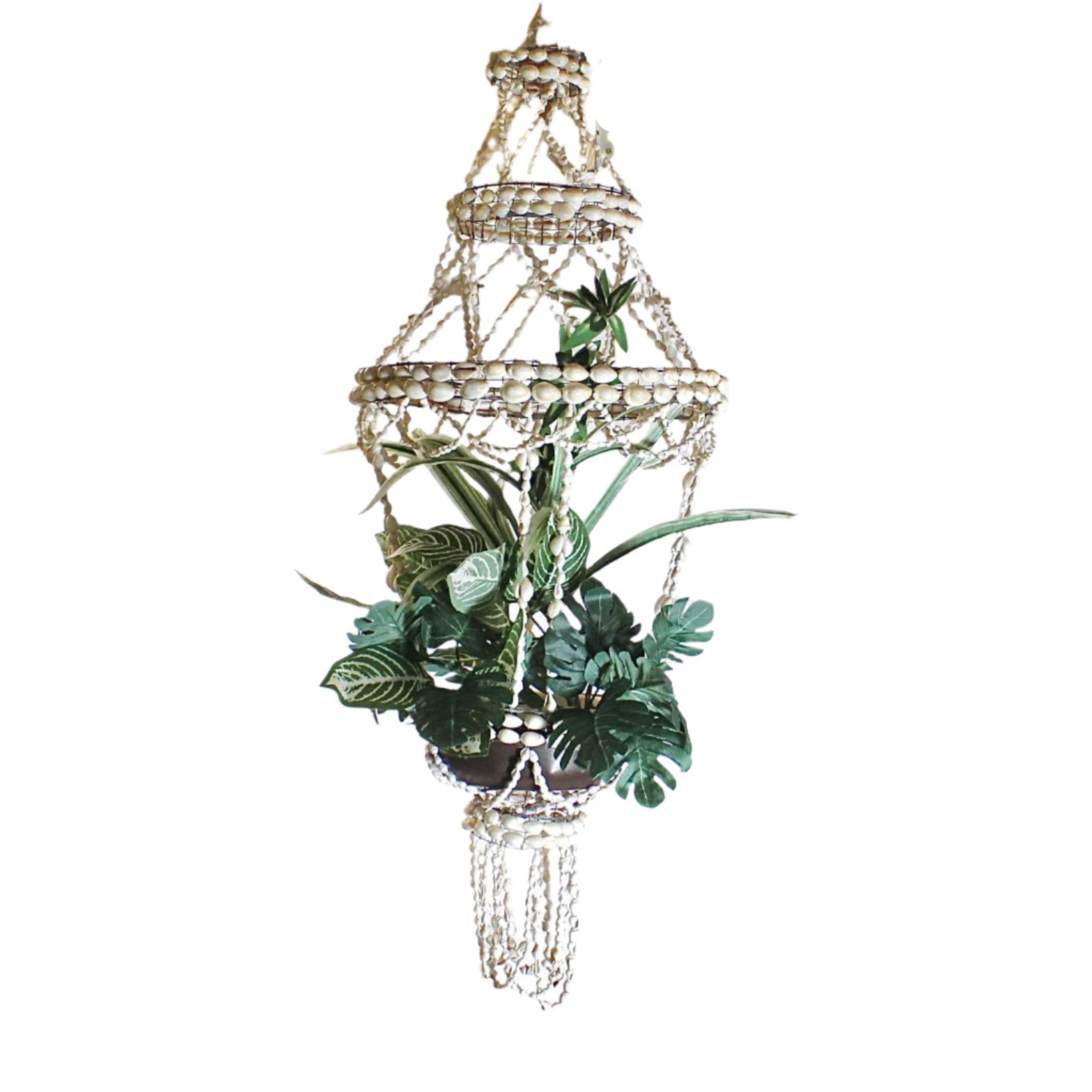 shell hanging plant holder Vintage Sea Shell Hanging Plant Holder – Off Center Modern