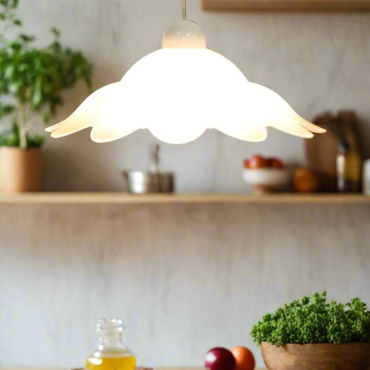 Frosted Glass Flower Shaped Pendant Light