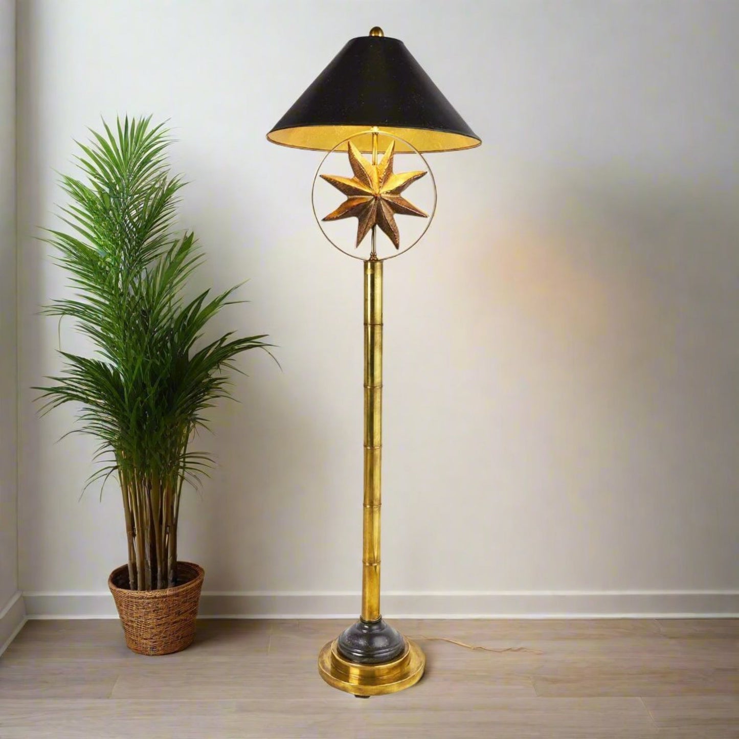 Brass Bamboo Floor Lamp by Hart