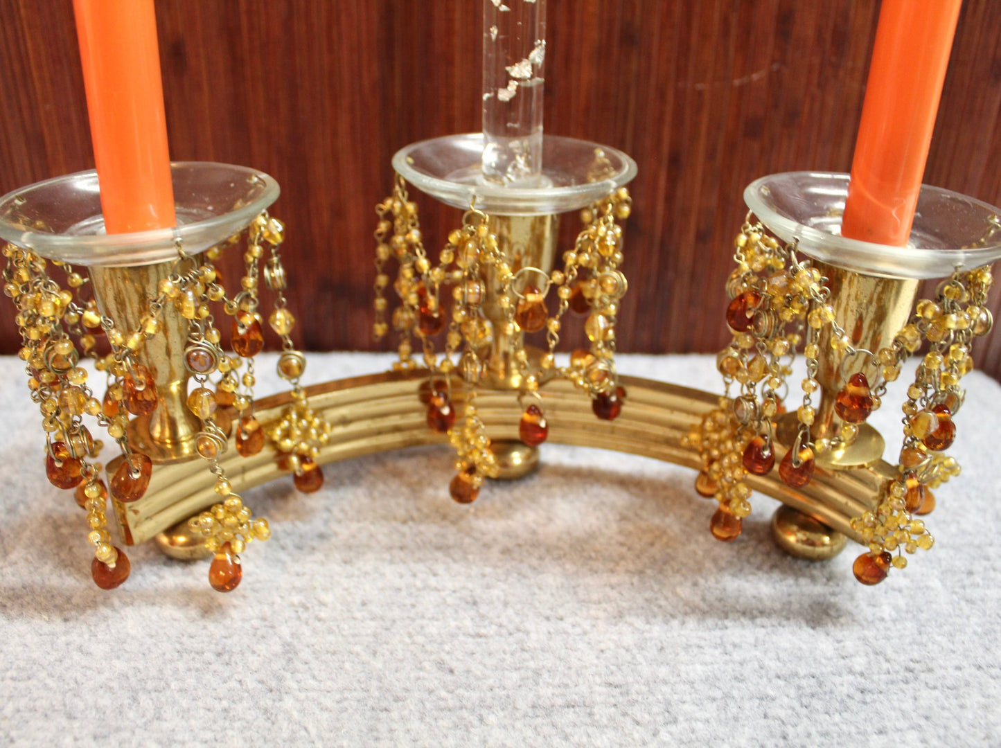Clear Glass Bobeches with Beaded Accents | 3 pc. set, Candle Wax Dip Catchers