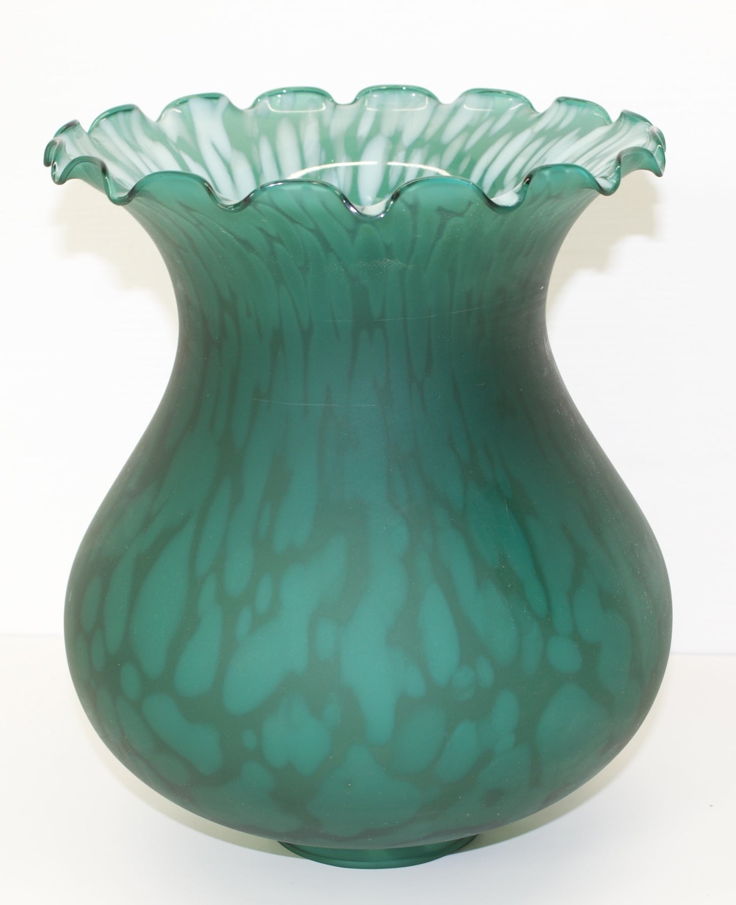 Blown Green Glass Lamp Shade