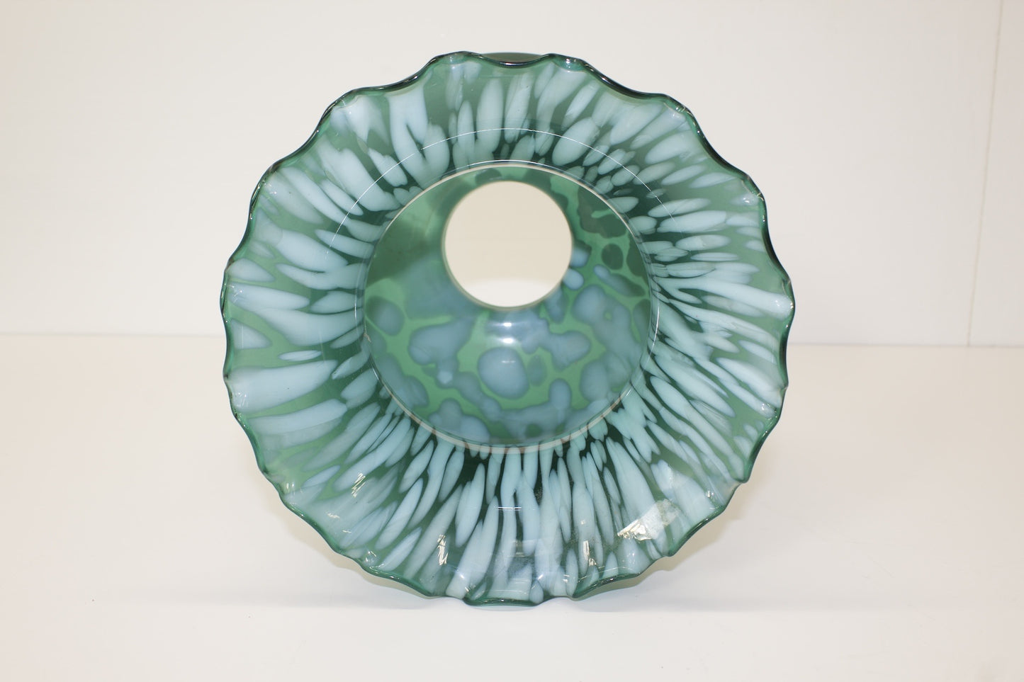 Blown Green Glass Lamp Shade