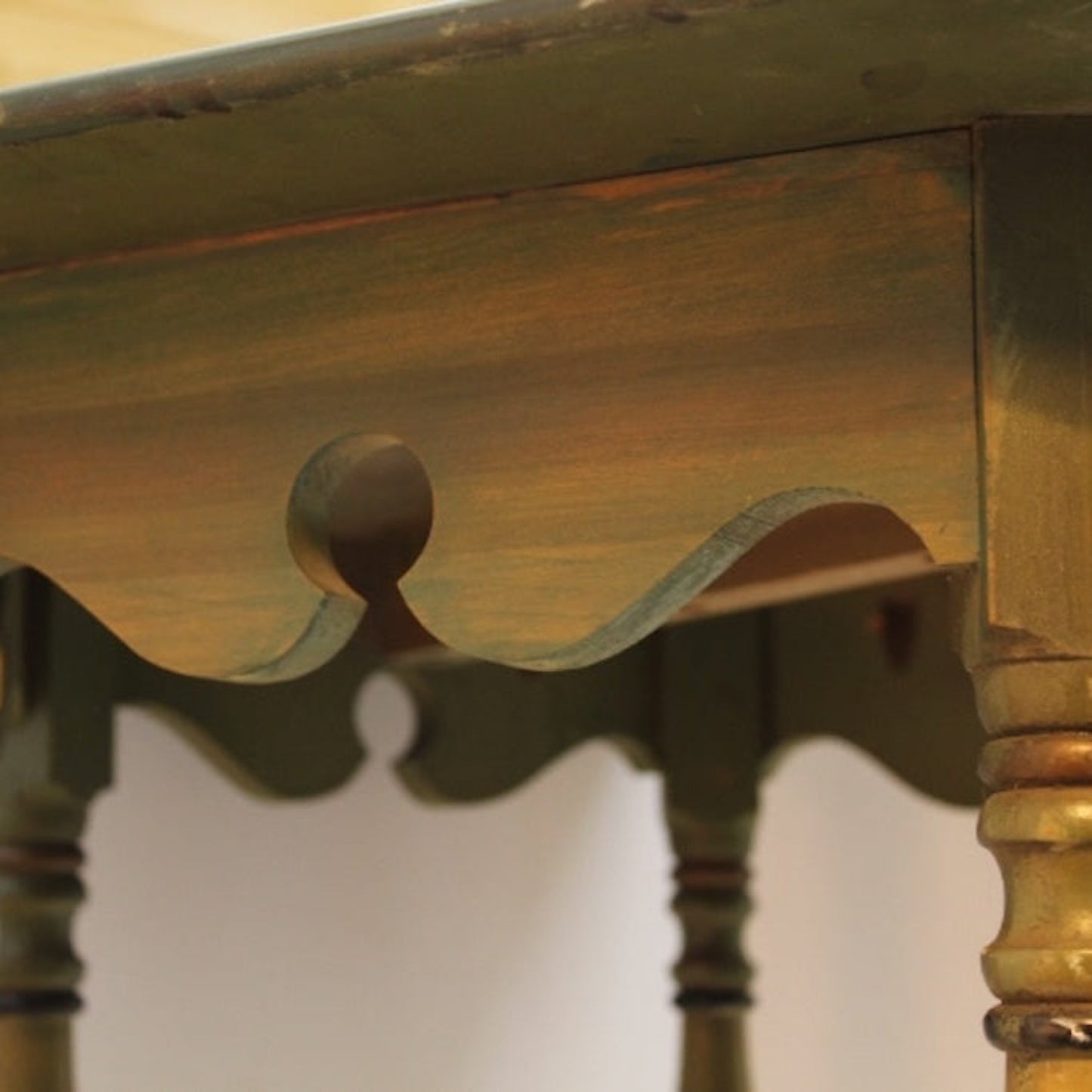 Mahogany and Walnut Aesthetics Movement Lamp Table - by St. Johns Tables