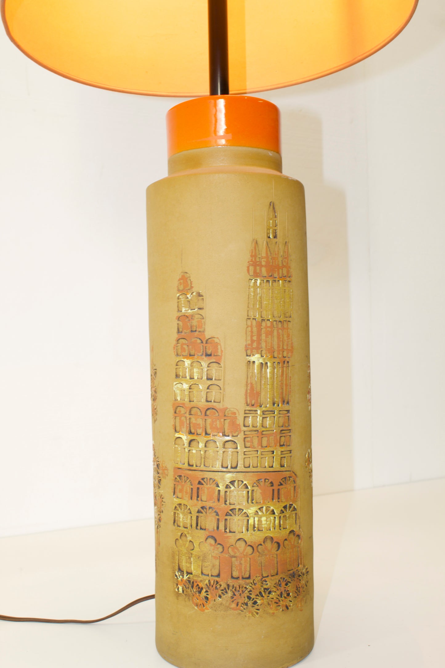 Handcrafted Inlaid Ceramic Table Lamp