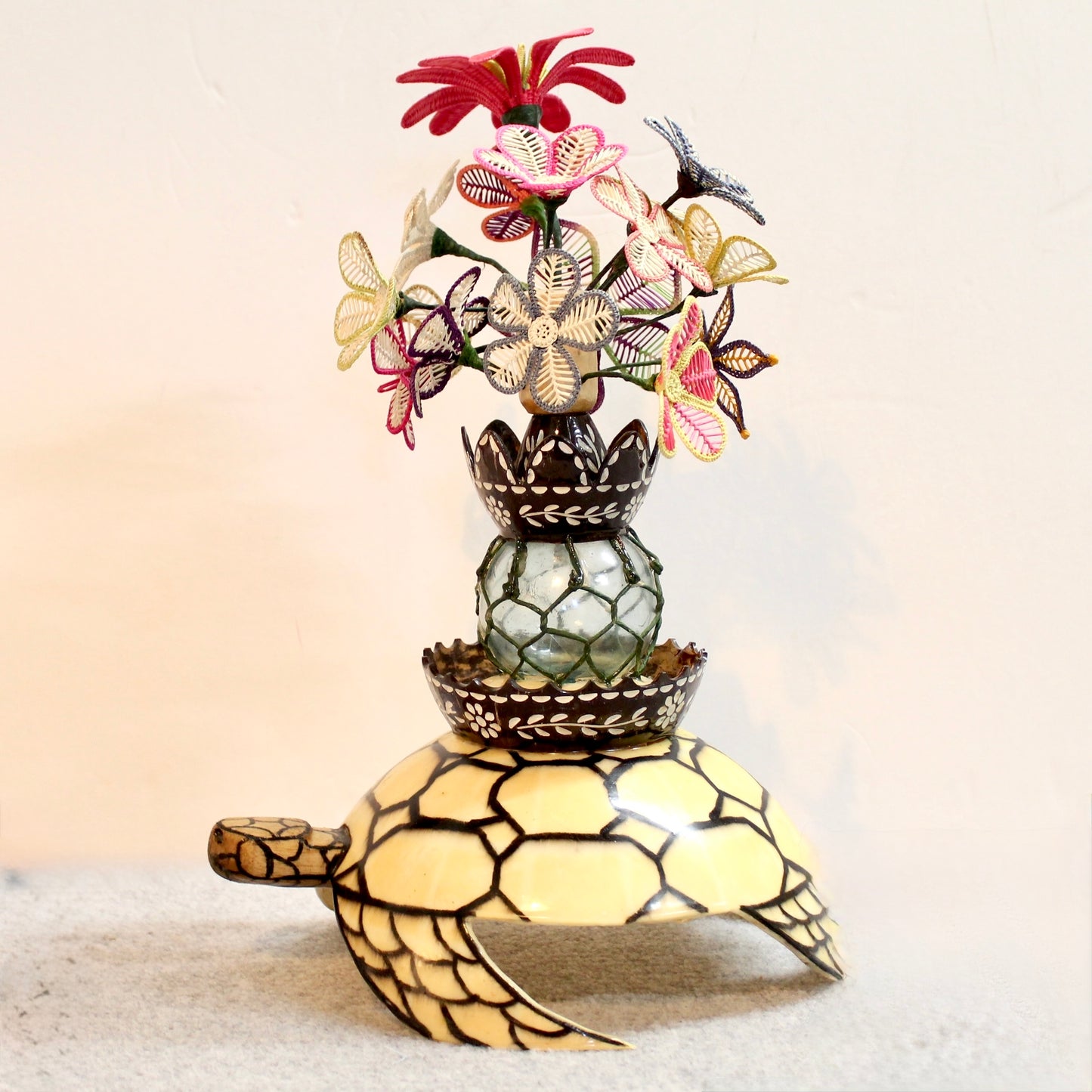 Vintage Handmade Turtle Sculpture