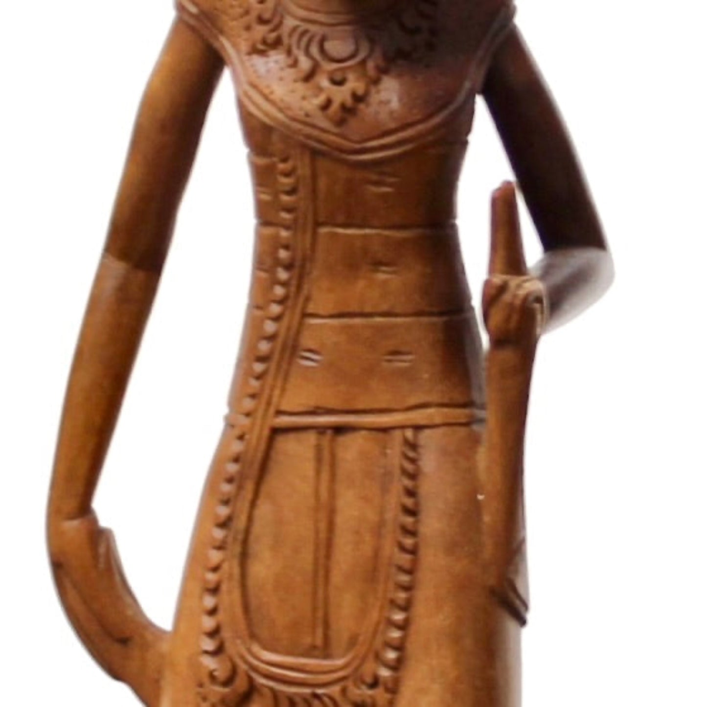 Vintage Bali Dewi Ratih Goddess Wood Statuette
