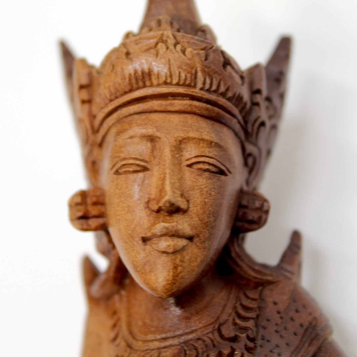 Vintage Bali Dewi Ratih Goddess Wood Statuette