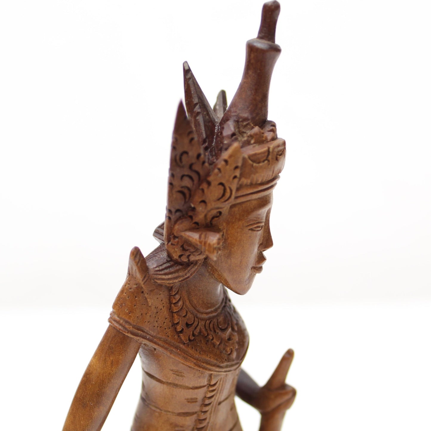 Vintage Bali Dewi Ratih Goddess Wood Statuette
