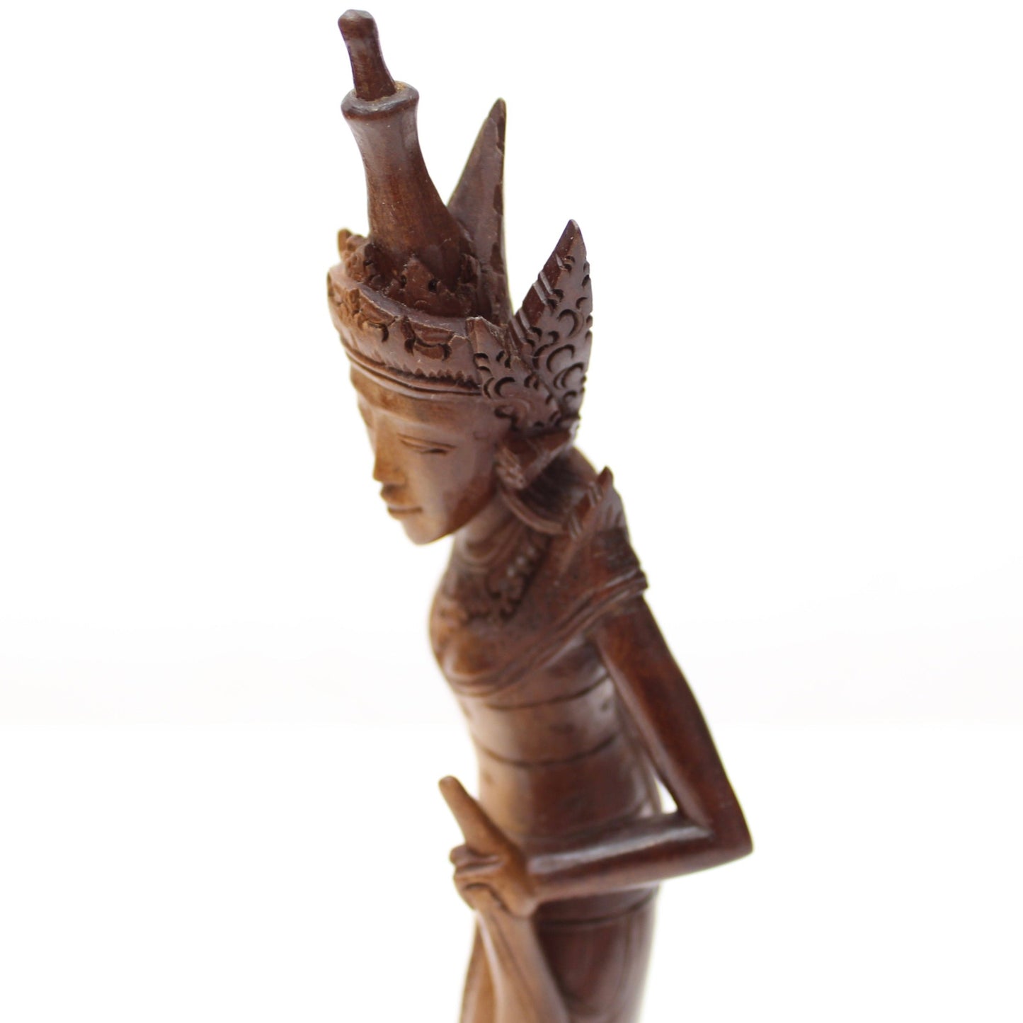 Vintage Bali Dewi Ratih Goddess Wood Statuette