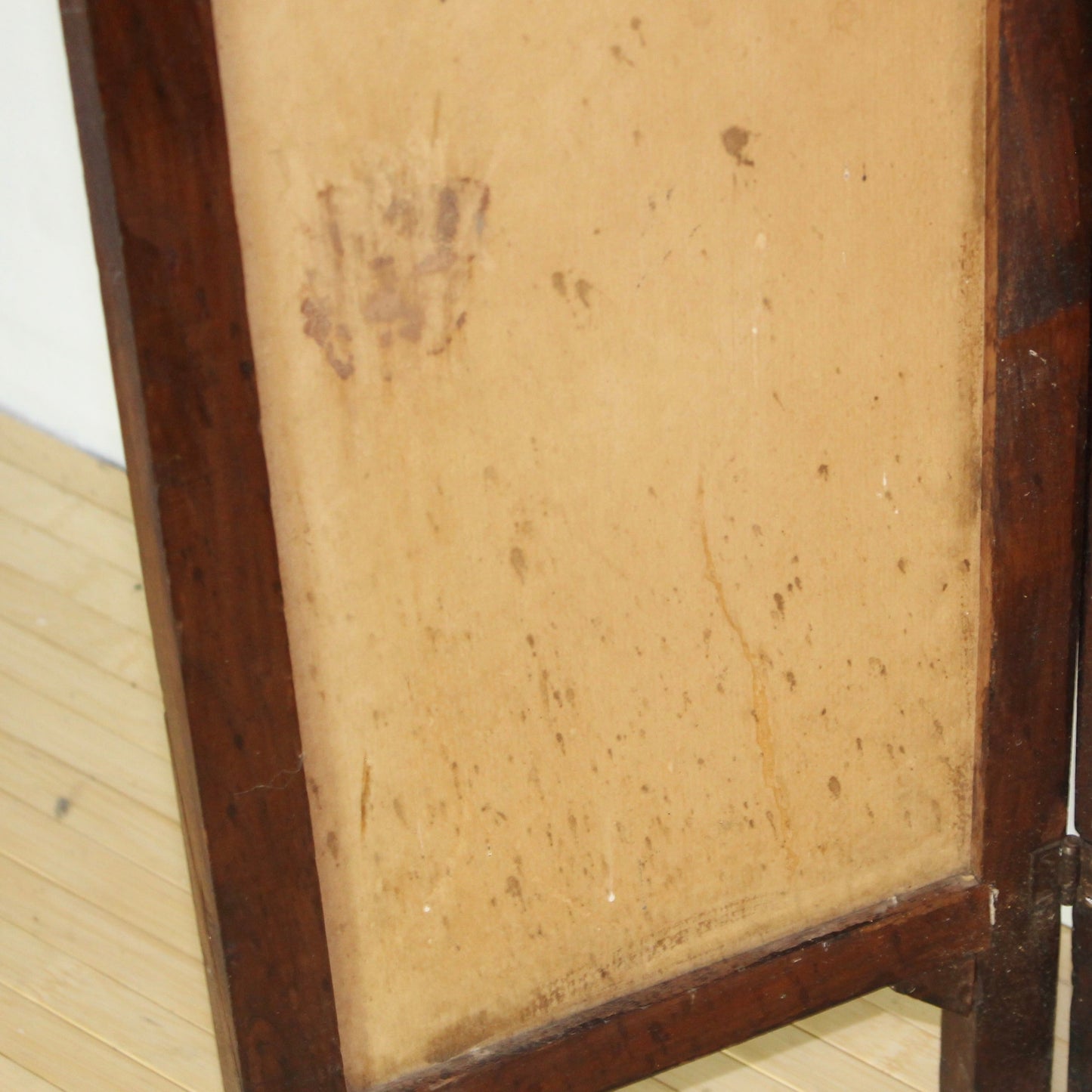 Vintage Hand-Painted Wood 3-Panel Fireplace Cover