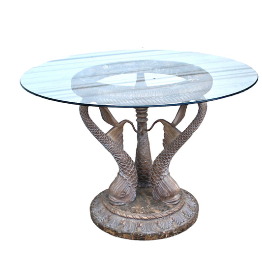 Vintage Koi Fish Center Table