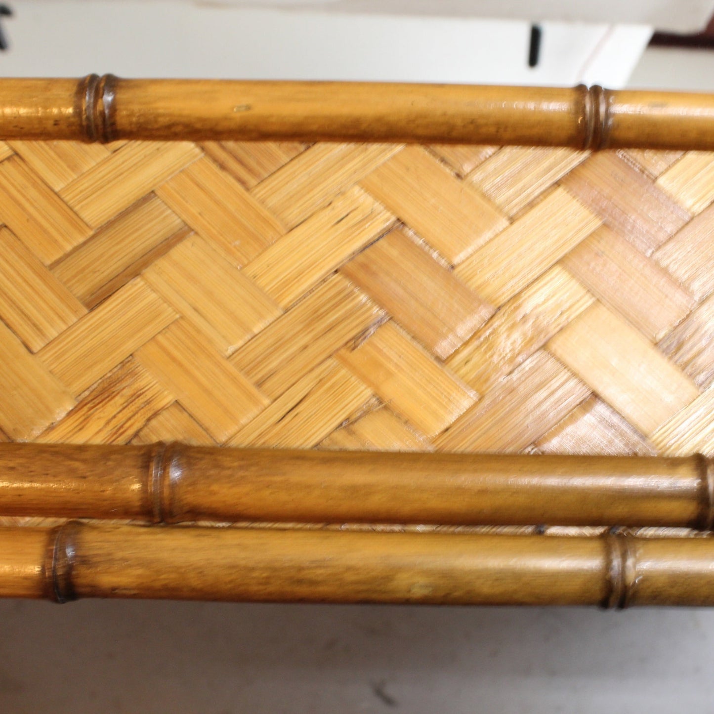 Large Bamboo Framed Wall Mirror