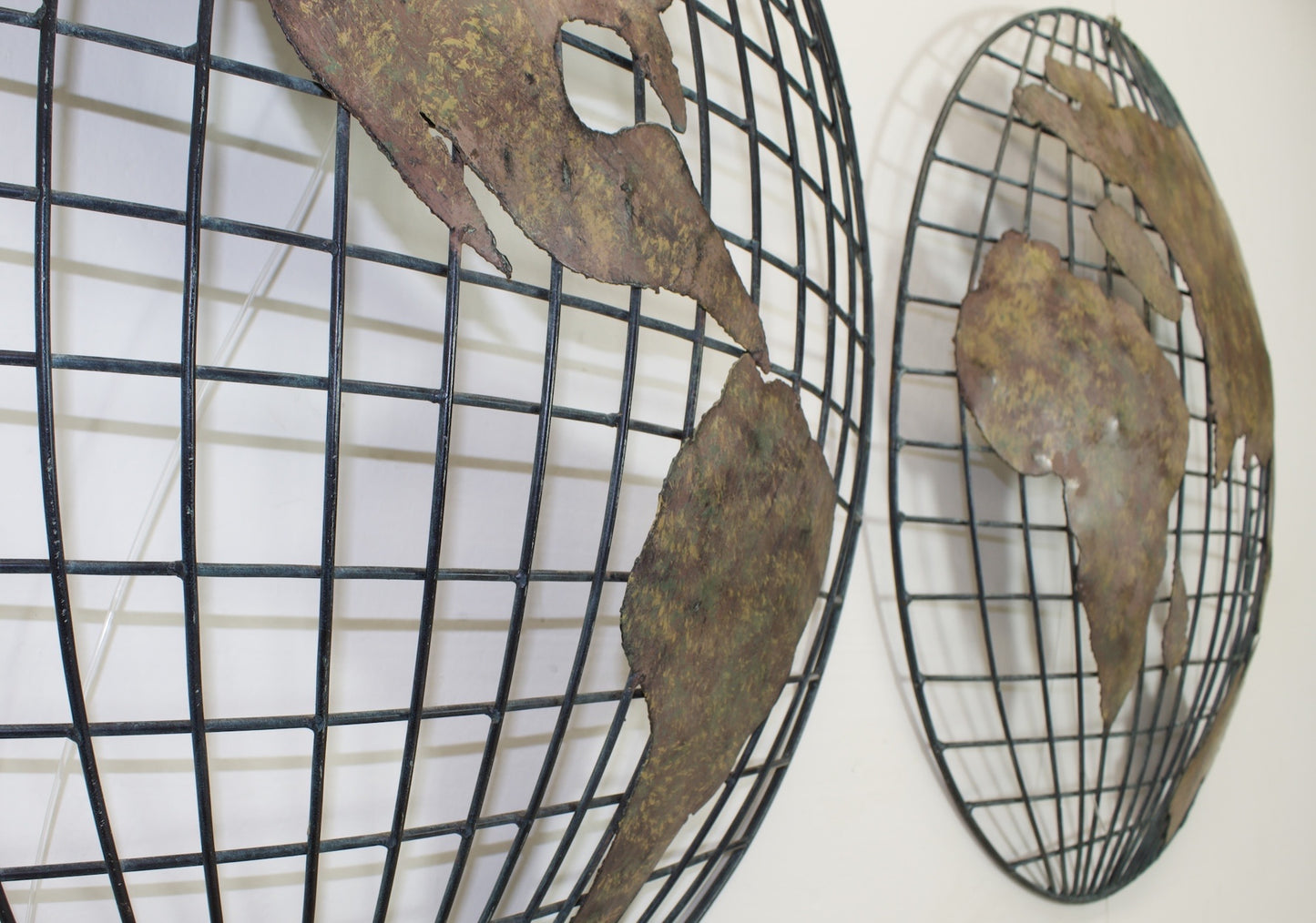 Abstract Sculptural World Map Wall Sculpture