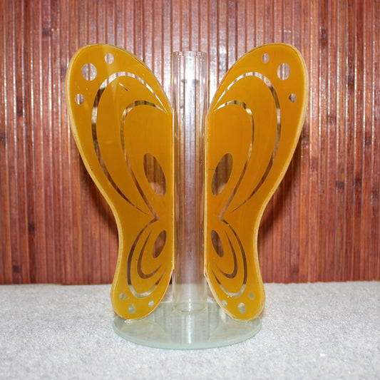 Vintage Glass Butterfly Bud Vase