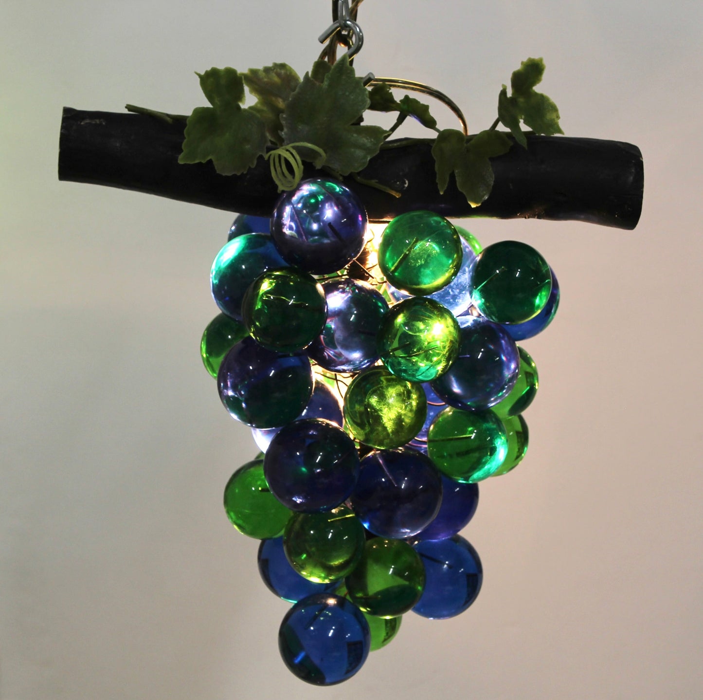 Large 1960s Lucite Grapes Swag Light