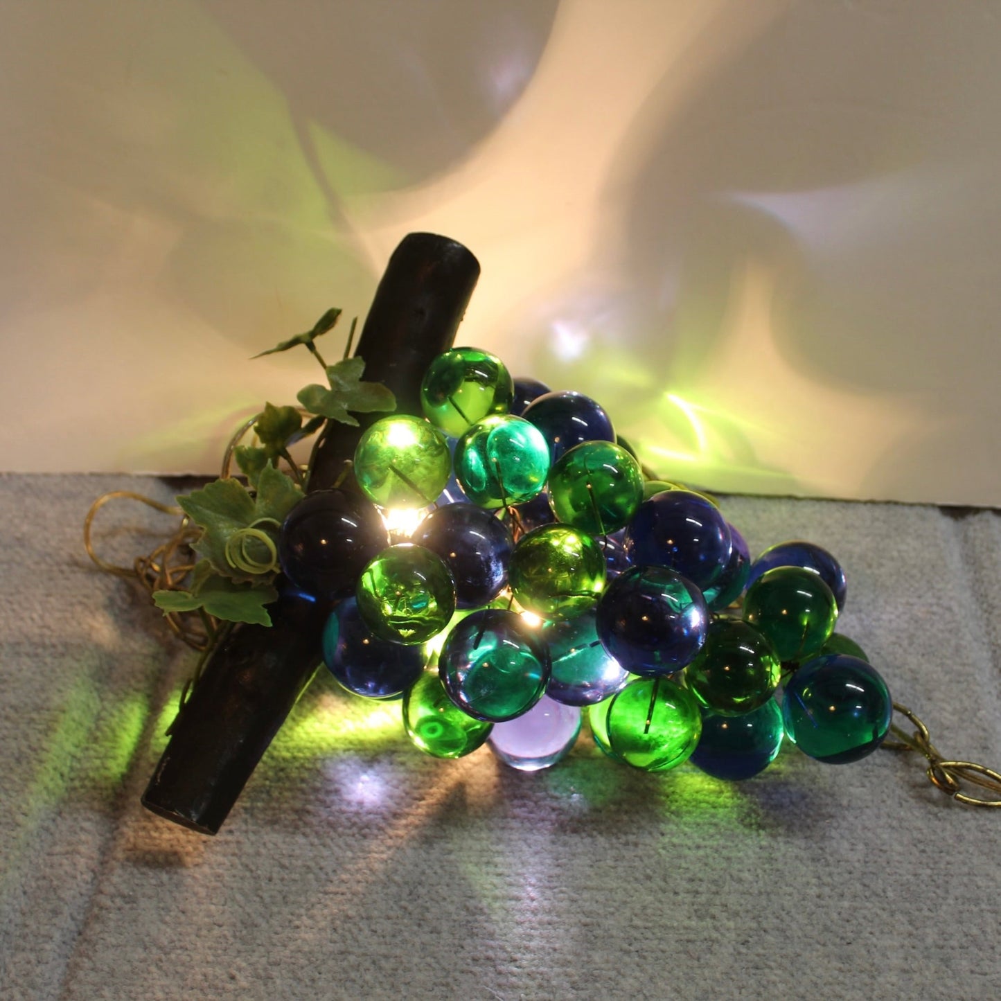Large 1960s Lucite Grapes Swag Light
