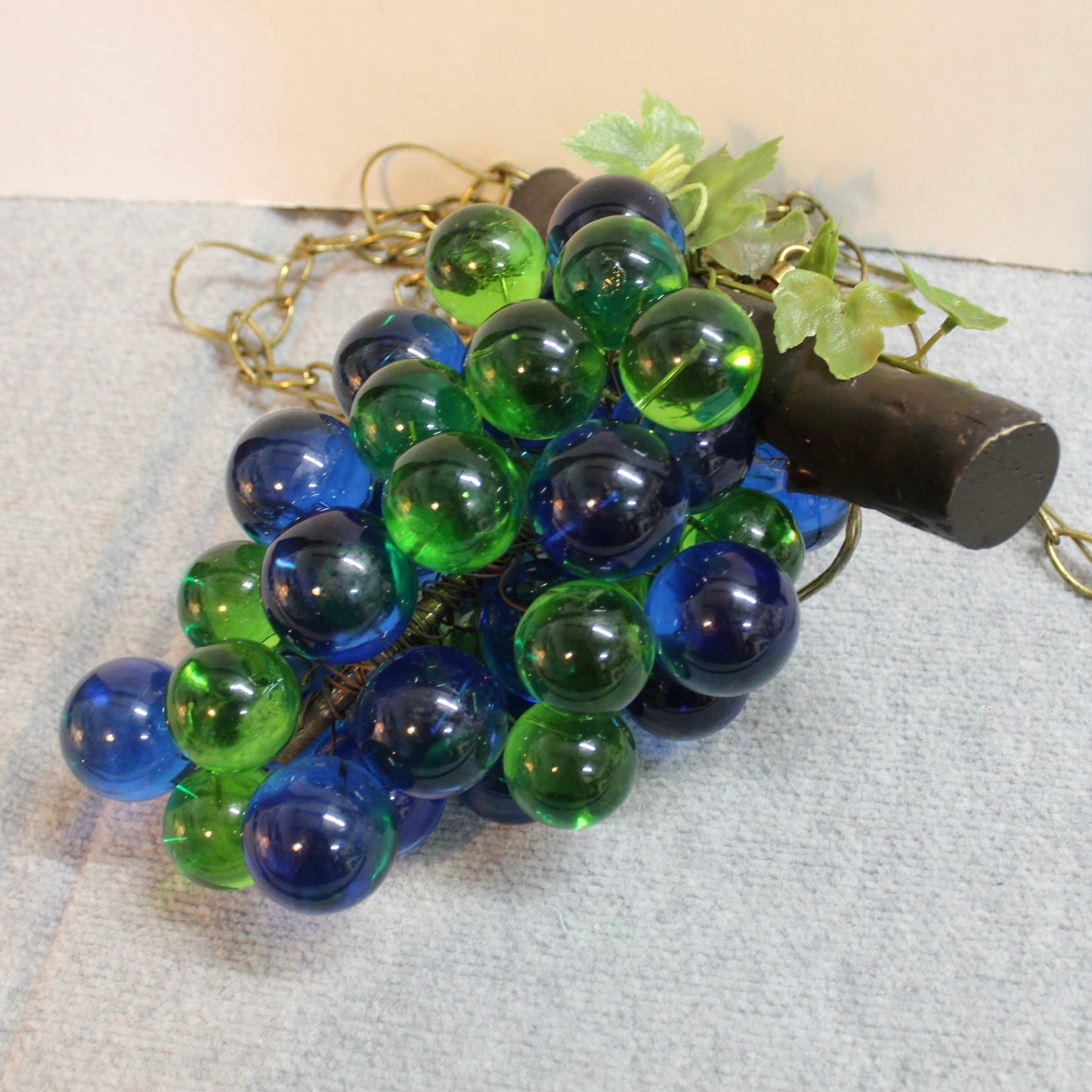 Large 1960s Lucite Grapes Swag Light