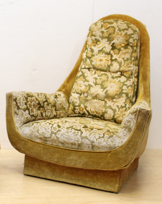 Mid-Century Modern Classic Armchair & Ottoman