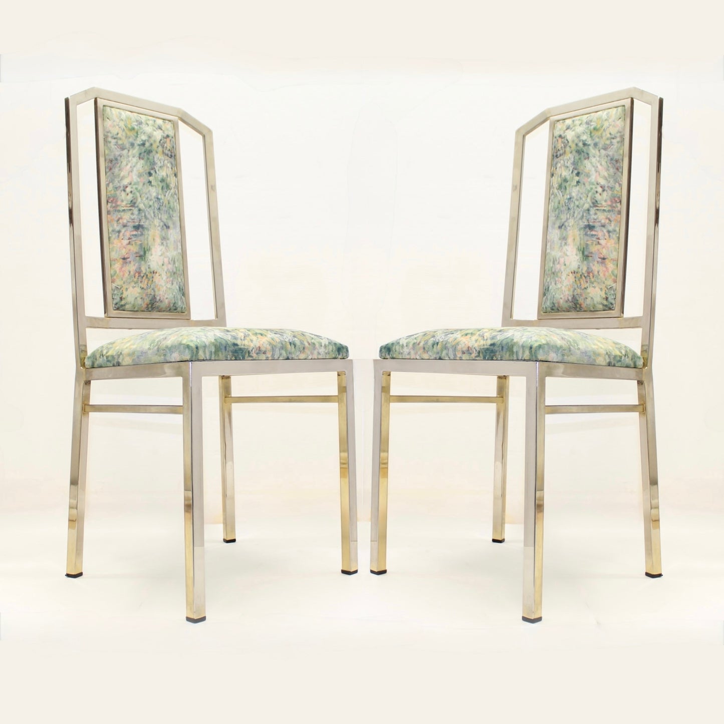 Pair of Vintage JC Mahey Chrome Chairs
