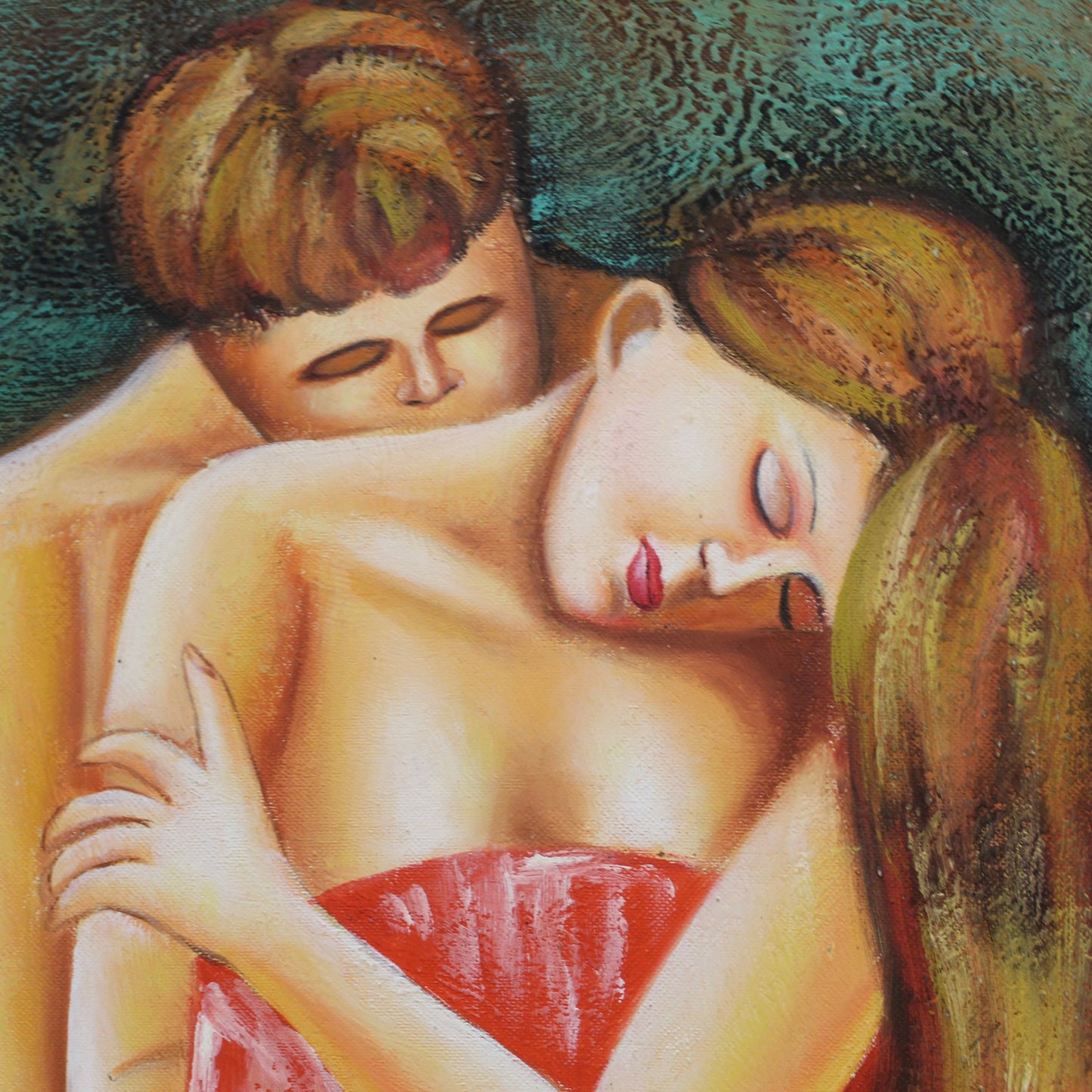 Vintage Artist Signed Painting -The Lovers