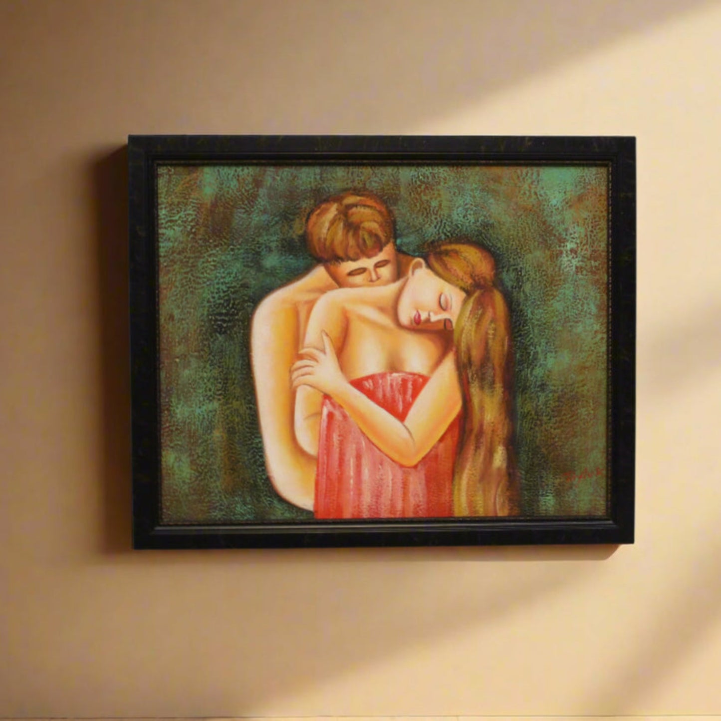 Vintage Artist Signed Painting -The Lovers
