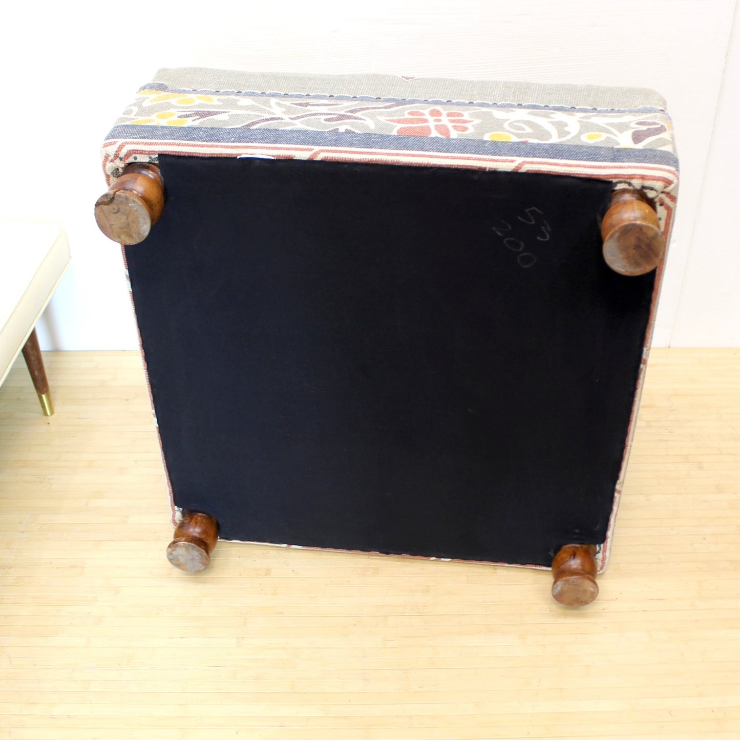 Modern Mandala Floral Fabric Ottoman
