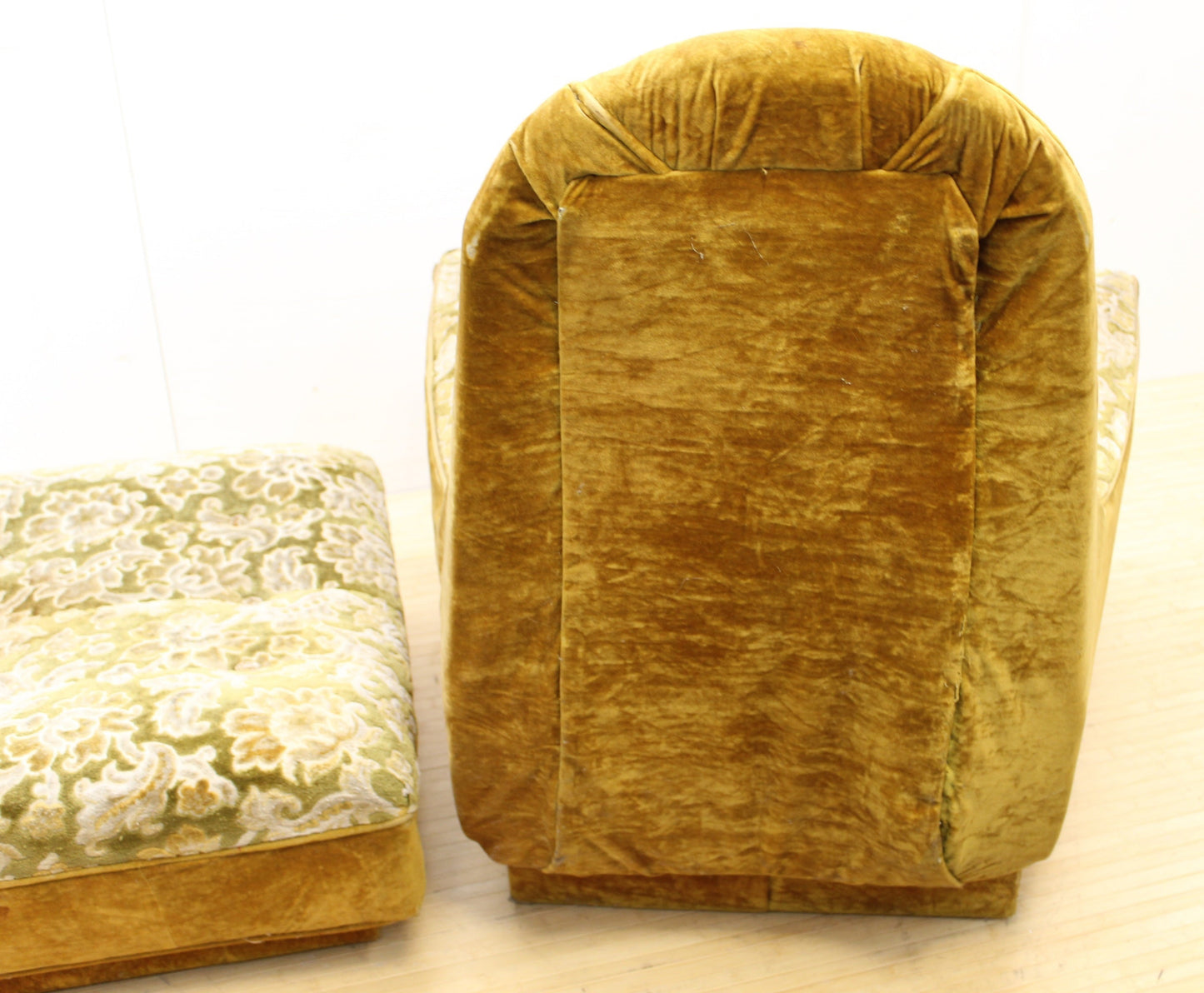 Mid-Century Modern Classic Armchair & Ottoman