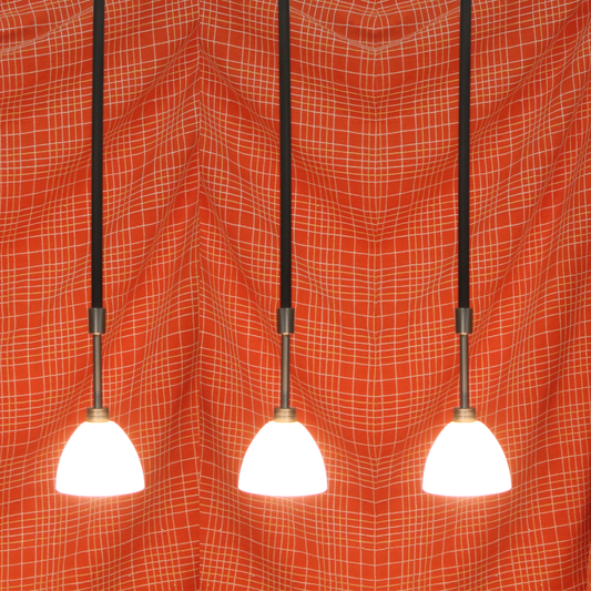 3 Pc. Vintage IKEA Mini BASISK Pendant Lights - Early 2000s White Frosted Glass Dome - Minimalist Scandinavian Design - Matte Black and Nickel Hanging Lamp