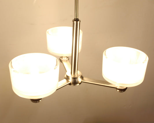 Brushed Nickle 3 Light Chandelier