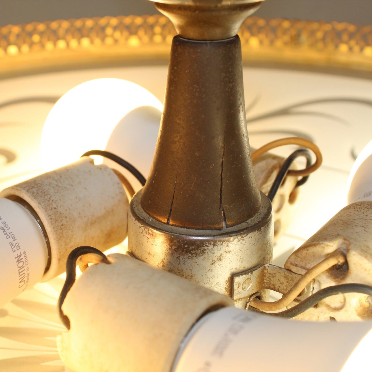 Vintage 1950s John C. Virden Co Pendant Light