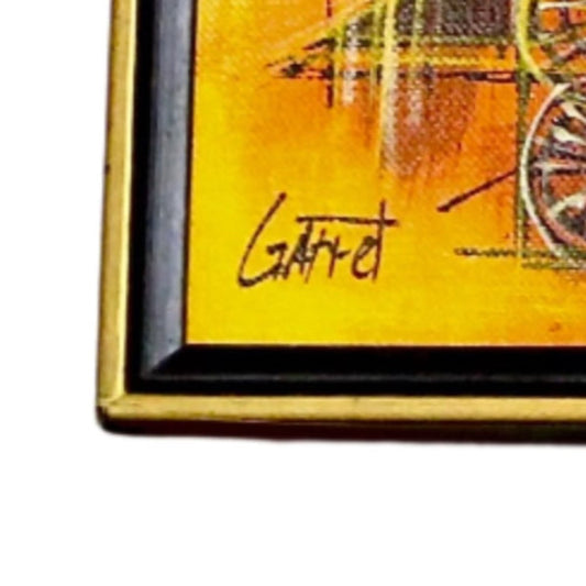 Vintage Mid-Century Modern Original Steam Train | Signed Garret