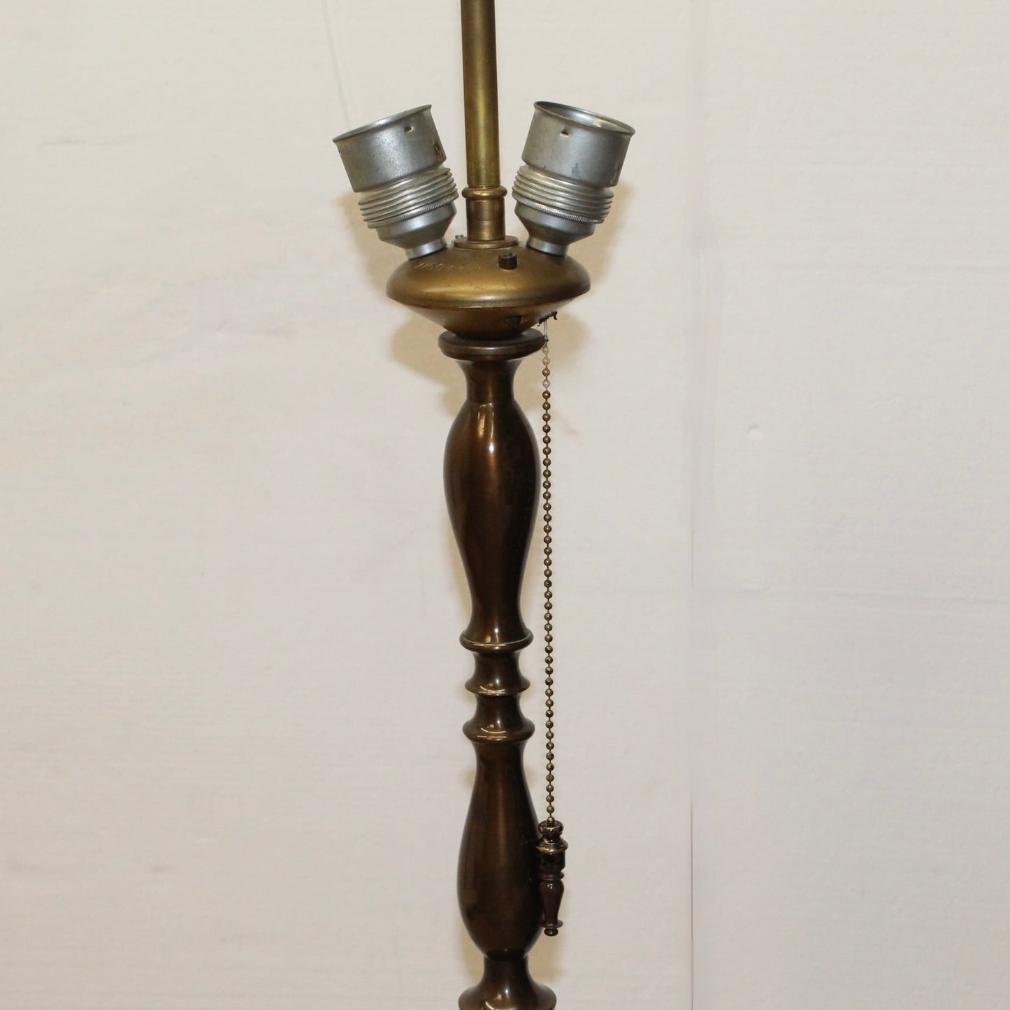 1960s Ornate Brass Spindle Body Floor Lamp